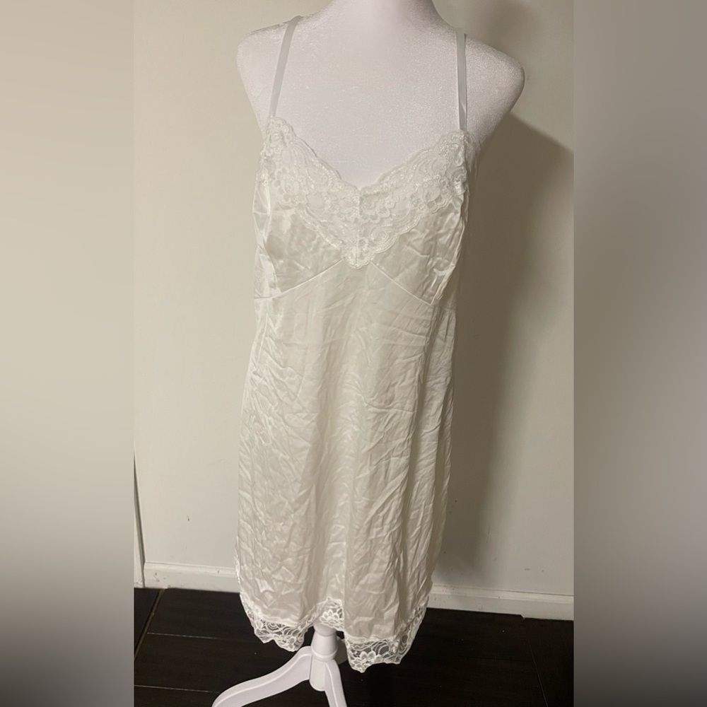Elegant White Lace Slip Dress